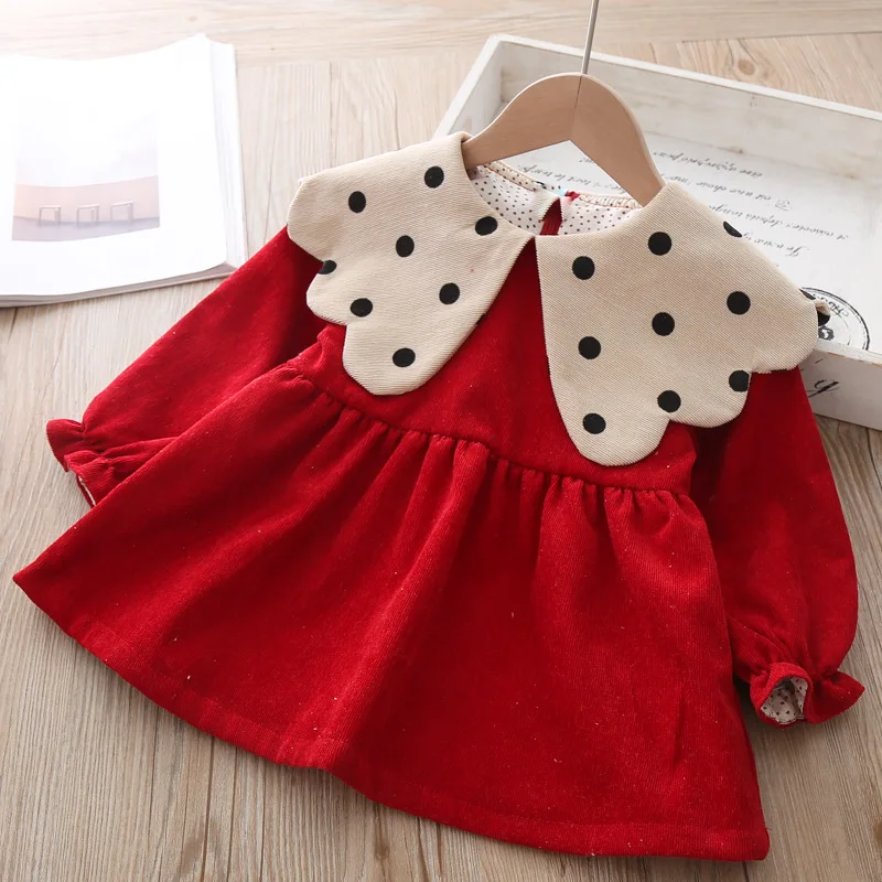 Платье для маленьких девочек Осень-зима 2019 одежда детей топы малышей рубашки