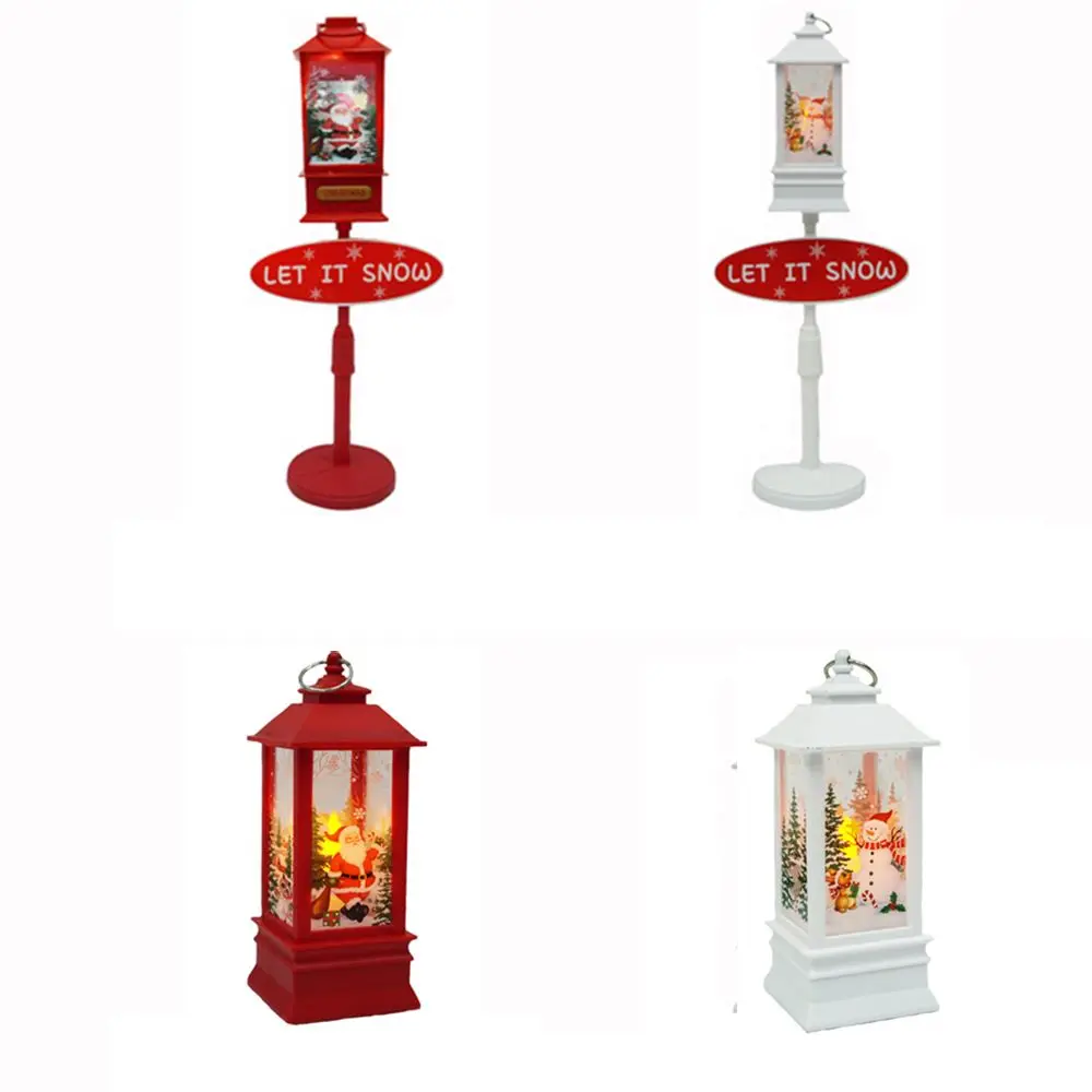 

Christmas Falling Snow Street Lamp Santa Claus Snowman Festival Decoration Light