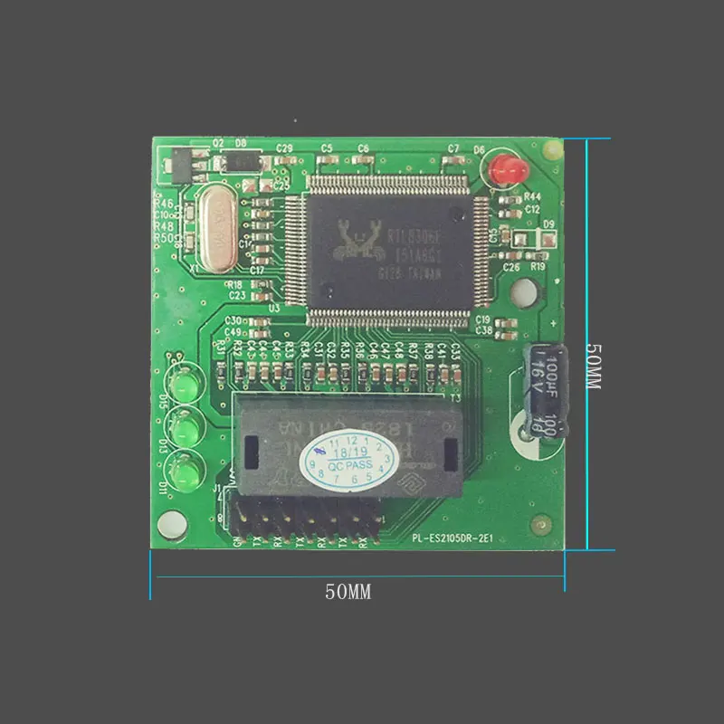 Сетевые порты коммутатора Ethernet с 3 портами для 14-контактного разъема Realtek