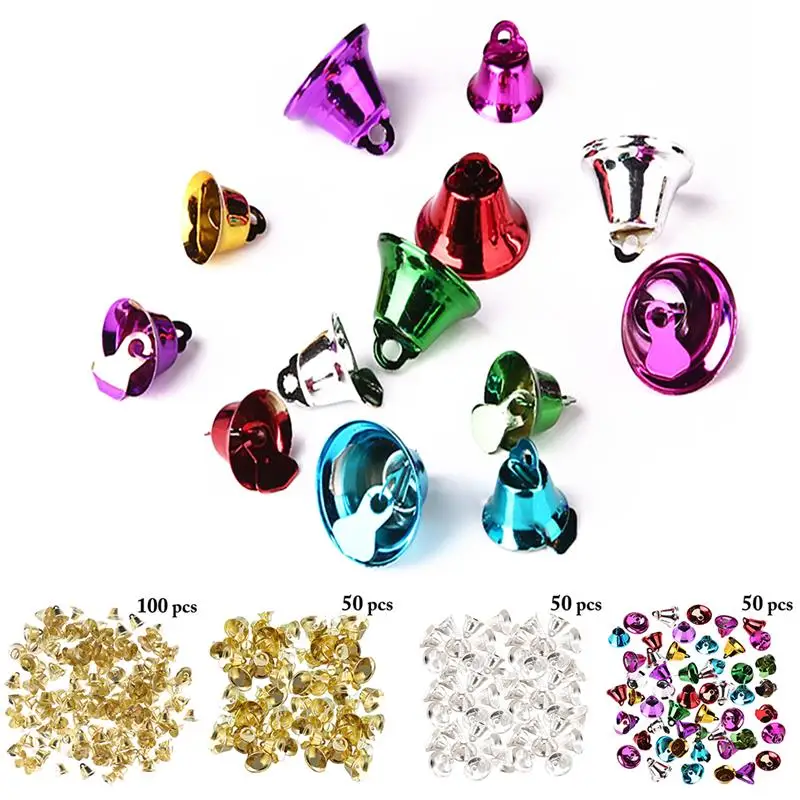 50 шт. 20 мм маленькие Мини колокольчики золотые серебряные для домашних животных