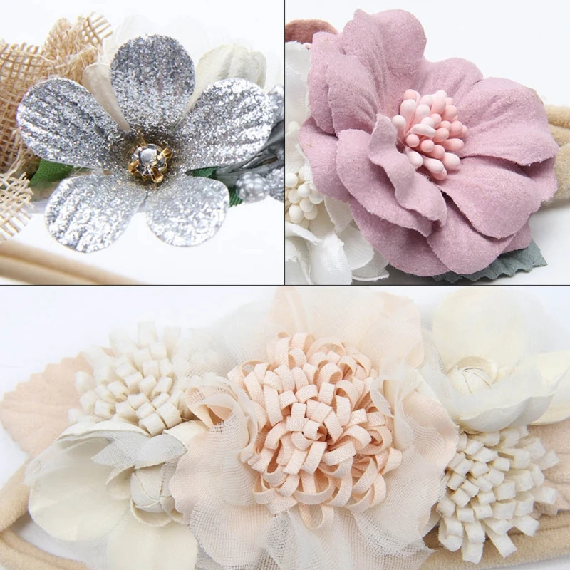 

3 Pcs/Set Newborn Photography Props Baby Floral Headband Hairband Princess Headdress Infants Photo Shooting Accessories