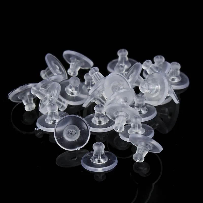 100 шт 11 мм круглые резиновые затычки для ушей силиконовые пластиковые DIY серьги