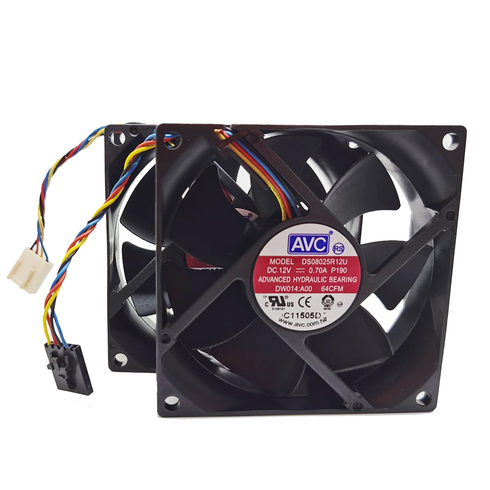 Для AVC DS08025R12U 0TJ5T2 80 мм вентилятор pwm 8025 8 см 12 В 0.70A 64cfm контроль скорости 80*80*25