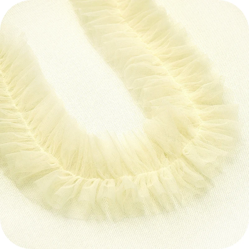 Сетчатая плиссированная кружевная лента 10 см | Дом и сад