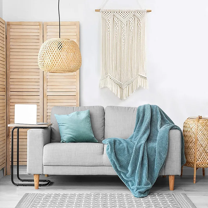 

Nordic Fashion Wind Tapestry Hand Woven Cotton Rope Boho Wall Decor Decor Macrame Tapestry Wall Hanging macrame
