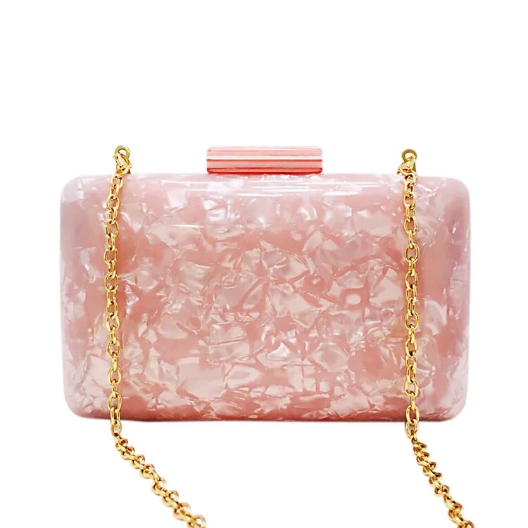 

Luxury Sequined Acrylic Clutch Women Evening Bag Bling Day Clutches Small Wedding Purse Handbag 2019 Banquet Pink Clutch Bag