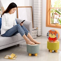 creative cotton linen stool for home small bench to change low square stool for adults home footrest small stools for family modern dining chairs