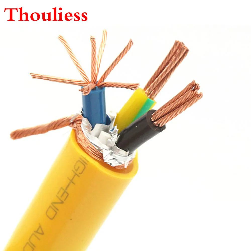 

Thouliess Hi-end OCC Power Cable Diy Audio Speaker CD player Amplifier DVD AC power cord Bulk power cable 13mm 17mm 19mm