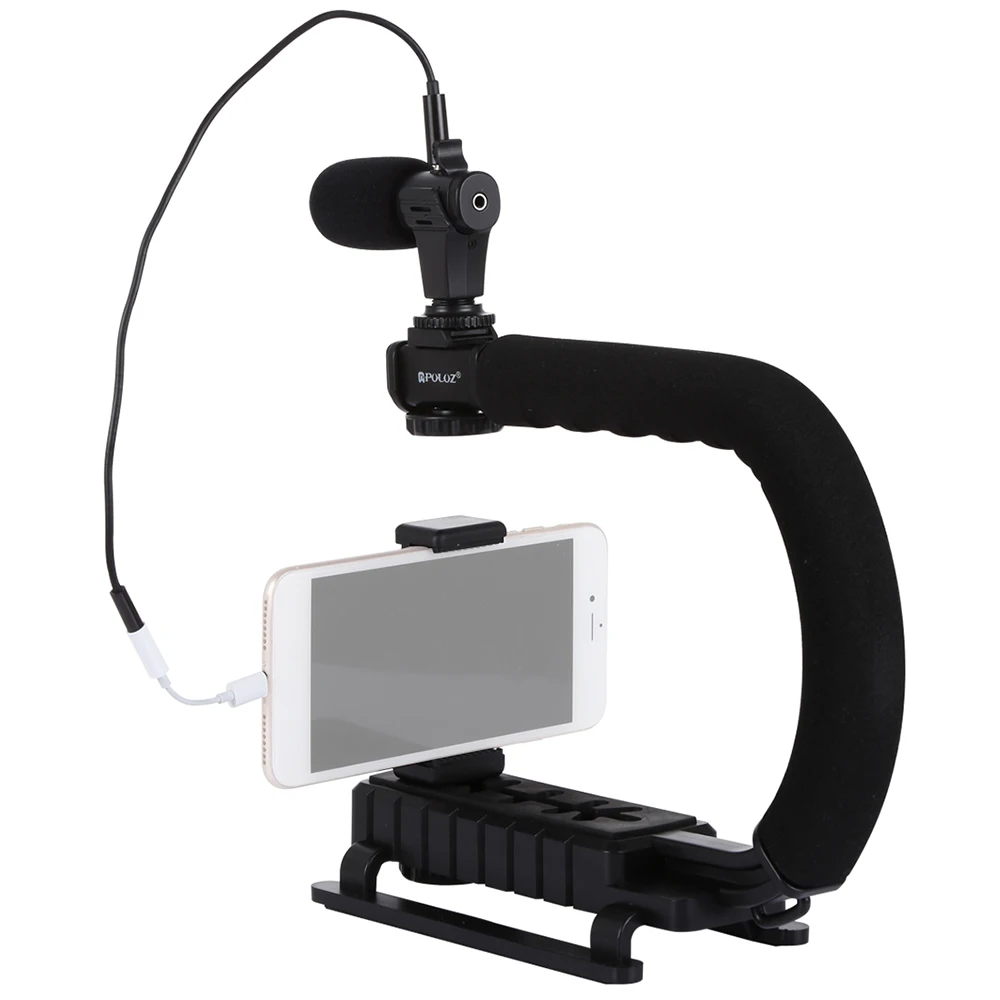 U/C портативная видеокамера со стабилизатором и микрофоном комплект штативом для