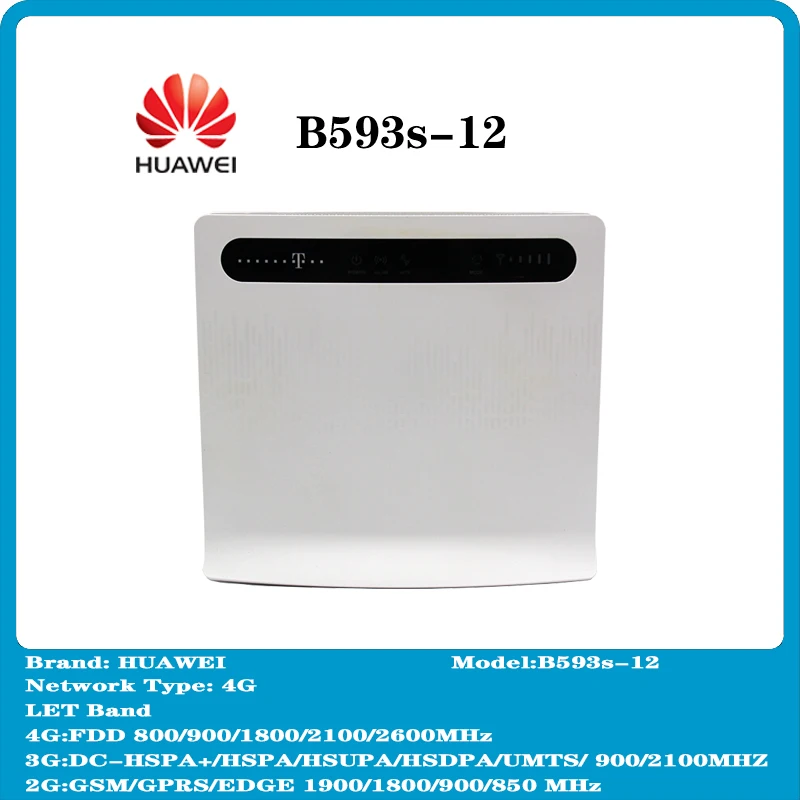 Unlocked Used Huawei Routers B593 4G LTE CPE Wireless Router with Antenna 4G CPE Router with SIM Card Slot PK  E5186 B525 B52