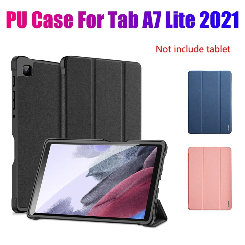 

NEW-PU Case for Samsung Galaxy Tab A7 Lite 2021 8.7Inch T220 T225 Flip Case Tablet Stand PU Leather Case