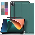 Чехол для Xiaomi Pad 5Pad 5 Pro 2021 11,0 mi pad 5 pro, трехскладной чехол для Xiaomi Pad5, умный жесткий полноразмерный защитный чехол + ручка