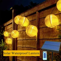 waterproof solar lantern string lights 2030leds solar garland globe fairy lights for patio garden wedding camping bedroom decor