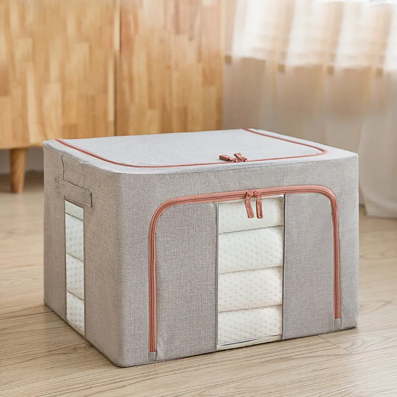 Multifunctional Folding Cotton Linen Storage Box Home Bedroom Clothes Quilt Organizer Fabric | Дом и сад