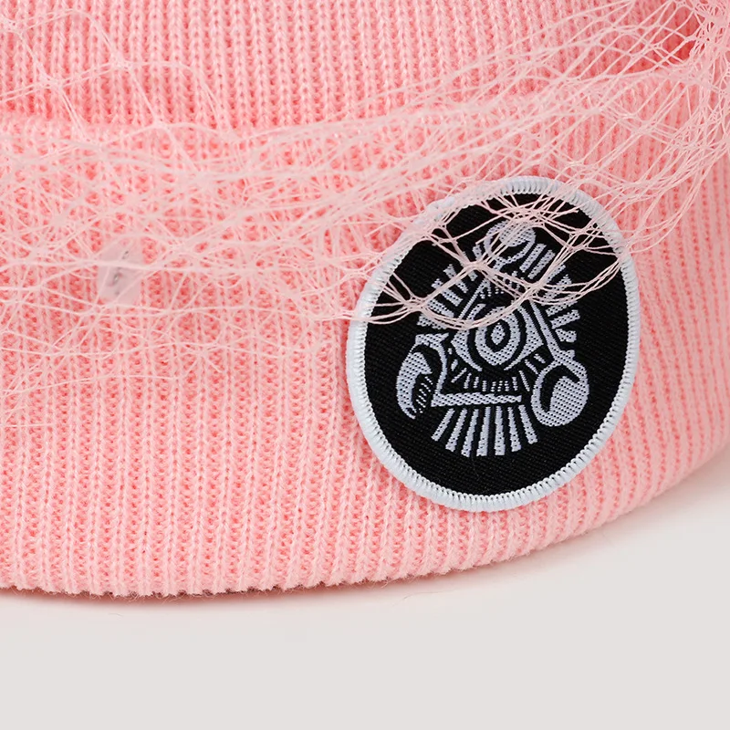 2019 осень и зима новая Рианна точка волос Лук винтажная сетка вязаная шерстяная