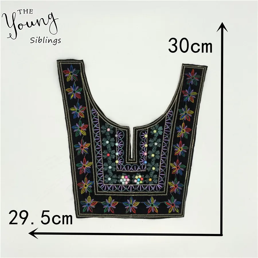 Красивая ABS жемчужная кружевная ткань для шитья декольте Национальный стиль DIY