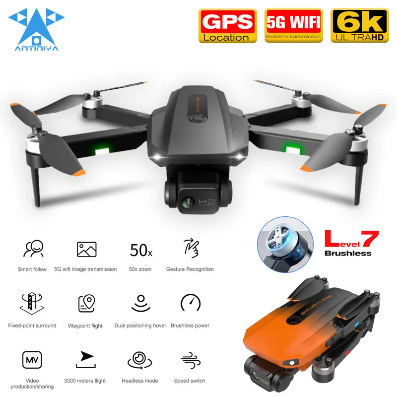 

RG101 New GPS Drone Profesional 4K 6K HD Dual Camera 5G WIFI Dron Brushless Motor RC Foldable Quadcopter Helicopter VS M1 PRO