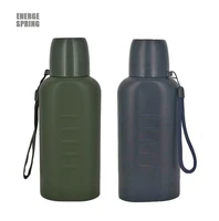 500ml stainless steel flat kettle 4 hours insulation cup double deck military kettle vacuum flask portable outdoor sports bottle