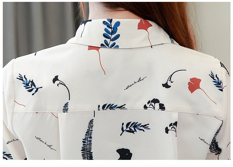 Осенняя Новая высококачественная рубашка из натурального шелка Женская Офисная