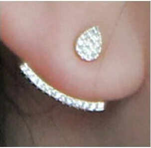 new arrival high quality micro pave AAA cz women ear cuff 925 sterling silver earring jacket | Украшения и аксессуары