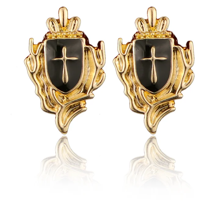 Брошь корсаж крылья швеи мужской костюм рубашка крестик пряжка булавка воротник