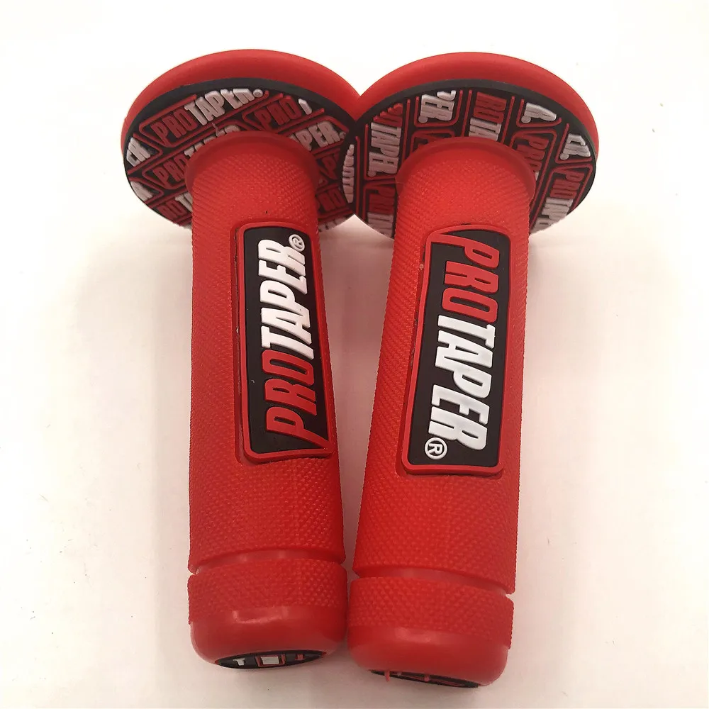 Red Full Рукоятка Pro taper для мотоцикла, высокое качество, Protaper, Dirt Pit Bike, для мотокросса, 7/8 дюймов, руль, резиновый гель, рукоятки, Тормозные ручки - Цвет: Red Full