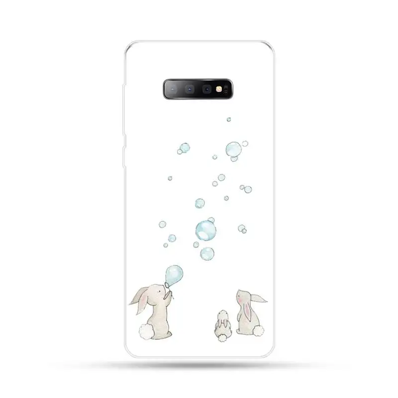 

Cute Balloon rabbit Elephant Phone Case For Samsung Galaxy S5 S6 S7 S8 S9 S10 S10e S20 edge plus lite cover funda coque