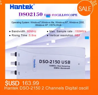 Hantek 4032L PC USB логический анализатор 2 Гбит Глубина памяти 150 МГц полоса пропускания 32 канала Осциллограф США/ЕС разъем