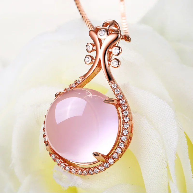 Популярная круглая подвеска Мозаика из серебра 925 пробы с розовыми кристаллами