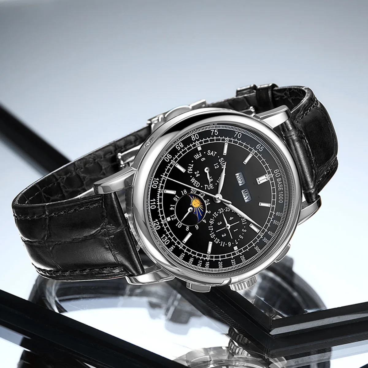 Часы наручные мужские с логотипом на заказ люксовые многофункциональные