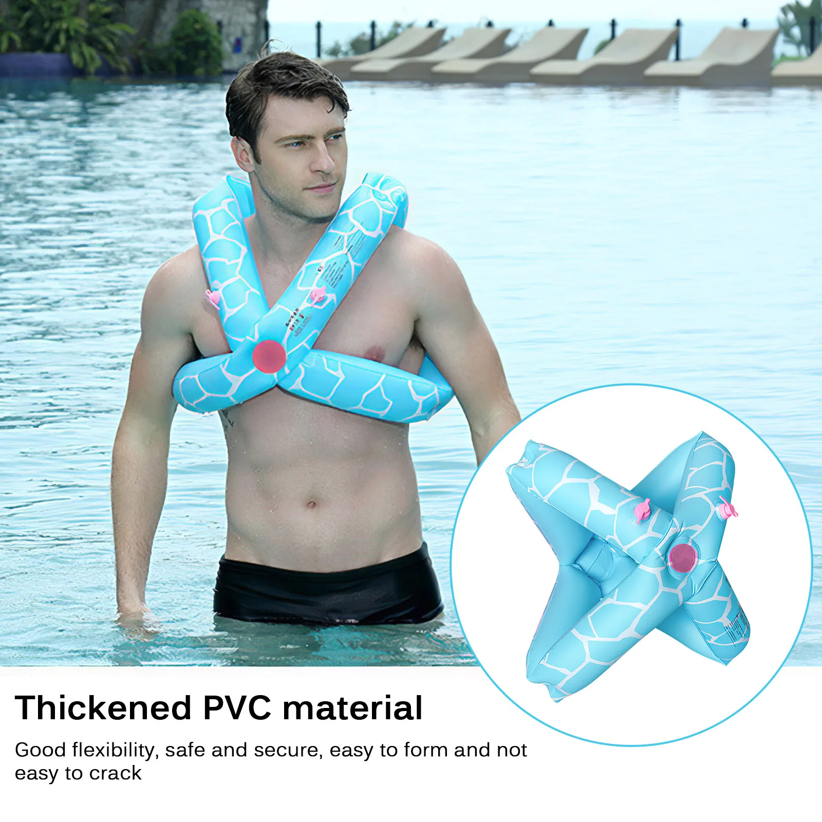 

2021 Summer New Swimming Ring With Dual Airbags, PVC Inflatable Ring, Underarm Wear-Resistant Floating Ring, Water Activities