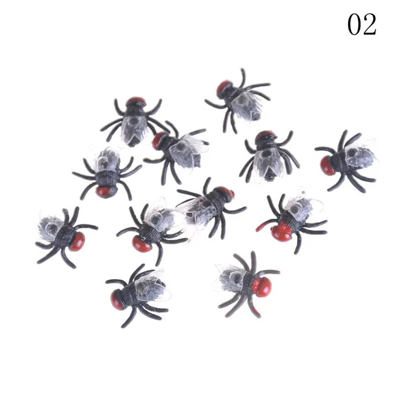 

12pcs Funny Plastic Luminous Insect Bugs House Fly Trick Kids Toy Decoration Props Fly Trick Kids Toy Decoration Props