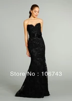 free shipping 2018 new style sexy brides custom black lace backless bow flowers evening gown mother of the bride dresses