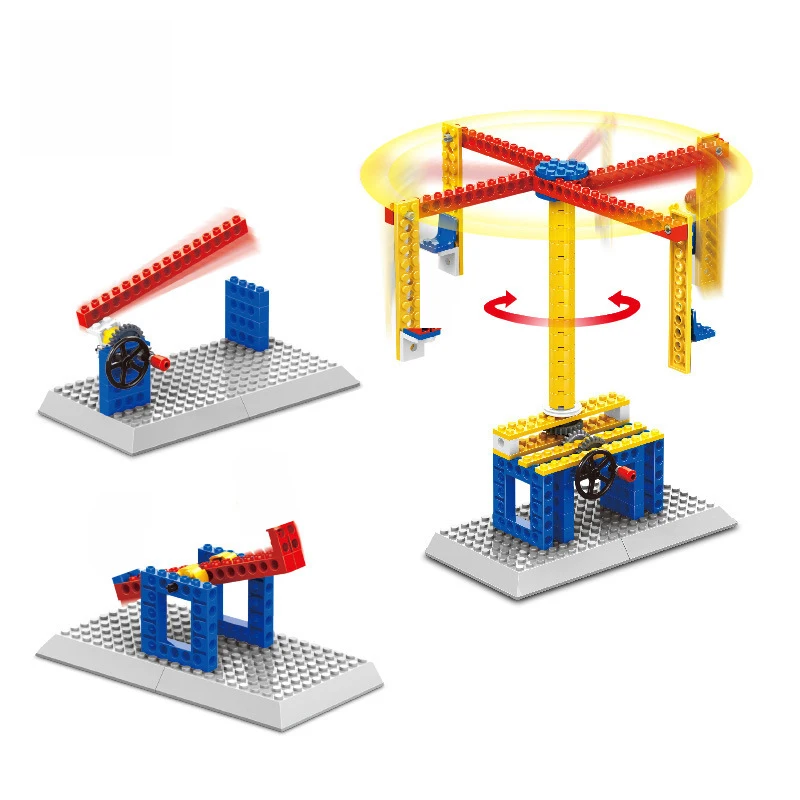 

94PCS Manual Mechanical Gear Building Blocks Set Intelligent Compatible Block Mini Bricks Educational Boys Toys For Children