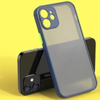 ultra thin transparent matte phone case for iphone 11 12 pro max x xr xs max luxury silicone matte shockproof hard pc phone case