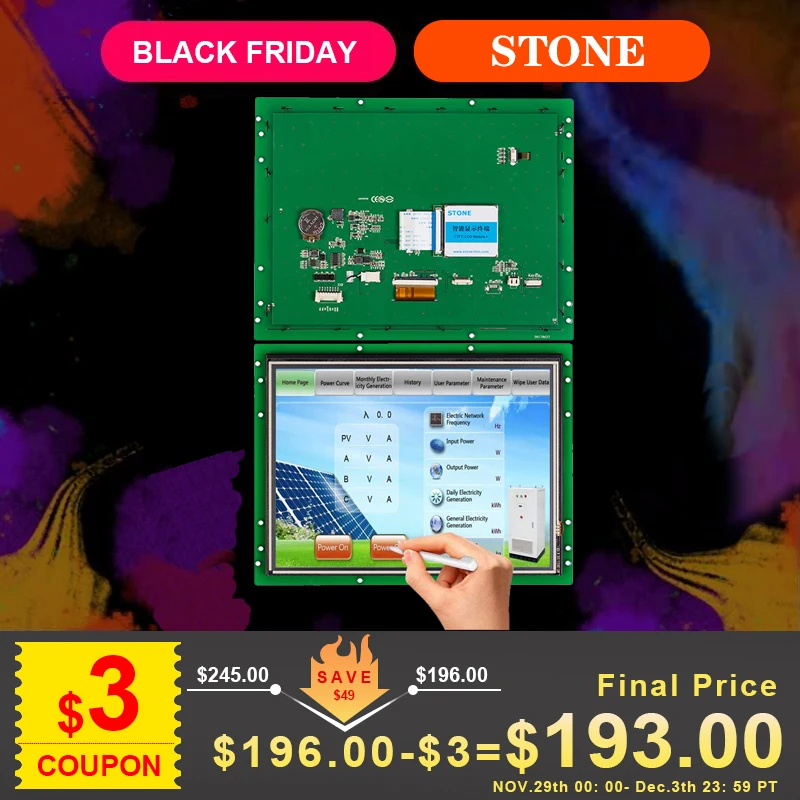 

Модуль контроллера ЖК-дисплея RS232 с последовательным интерфейсом STONE 10,4 "TFT