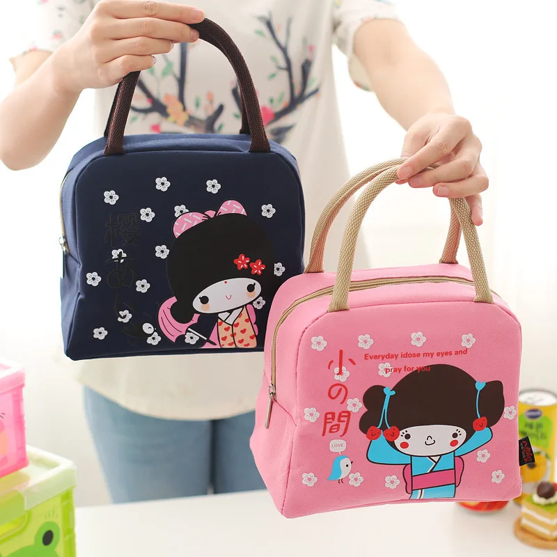 Новая модная и милая Студенческая коробка для завтрака мешок хранения тепла