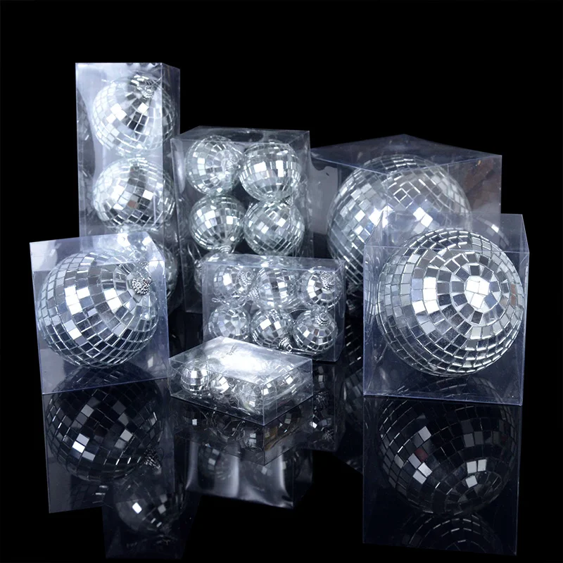 Bola reflectante para decoraci&oacute;n de &aacute;rbol de Navidad, Bola brillante para cumplea&ntilde;os, boda, hogar, fiesta, Bar, adorno-4