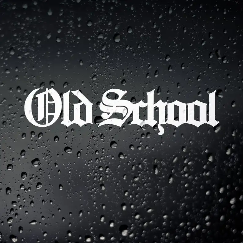 Черный/Серебряный Old School автомобиля стикер кузовных наклеек наклейка на окно или