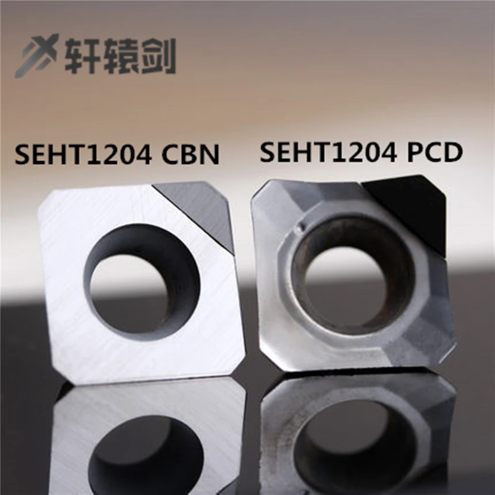 

SEHT1204 Diamond milling cutters PCD flat cnc aluminum alloy face end mill cnc Lathe carbide inserts brass turning tools