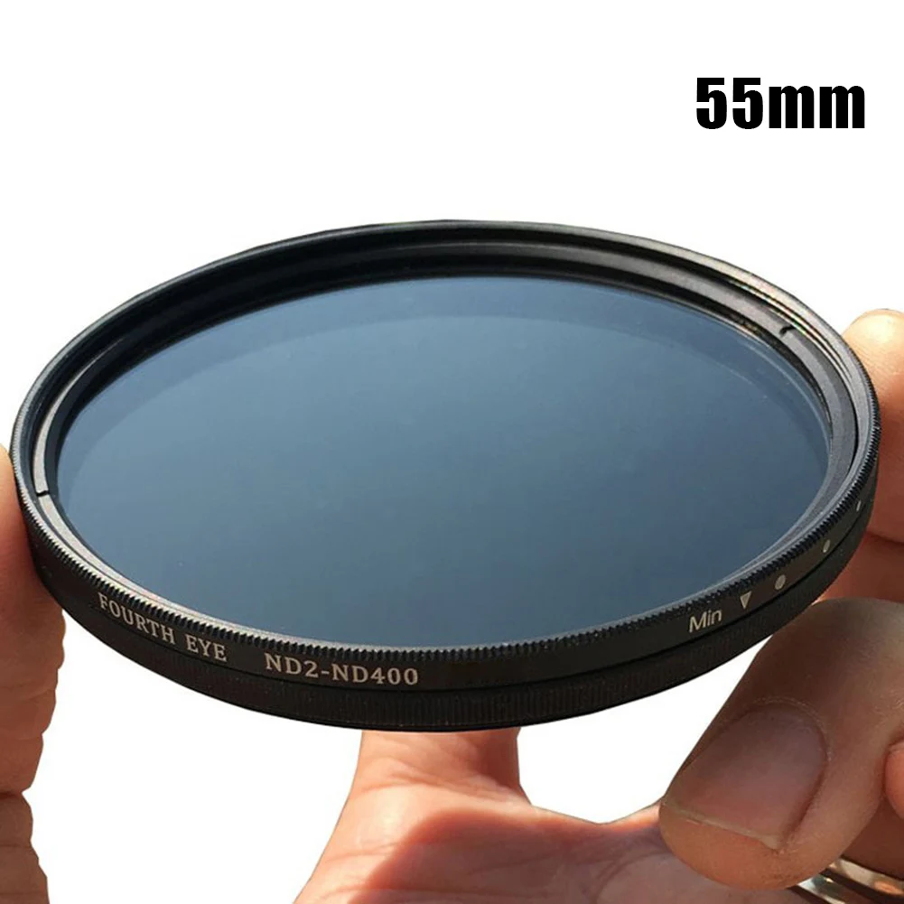 55mm ND2-400 нейтральной плотности ND Фильтр фейдер Переменная Регулируемая оптическая стеклянная линза SP99 - Цвет: 55mm