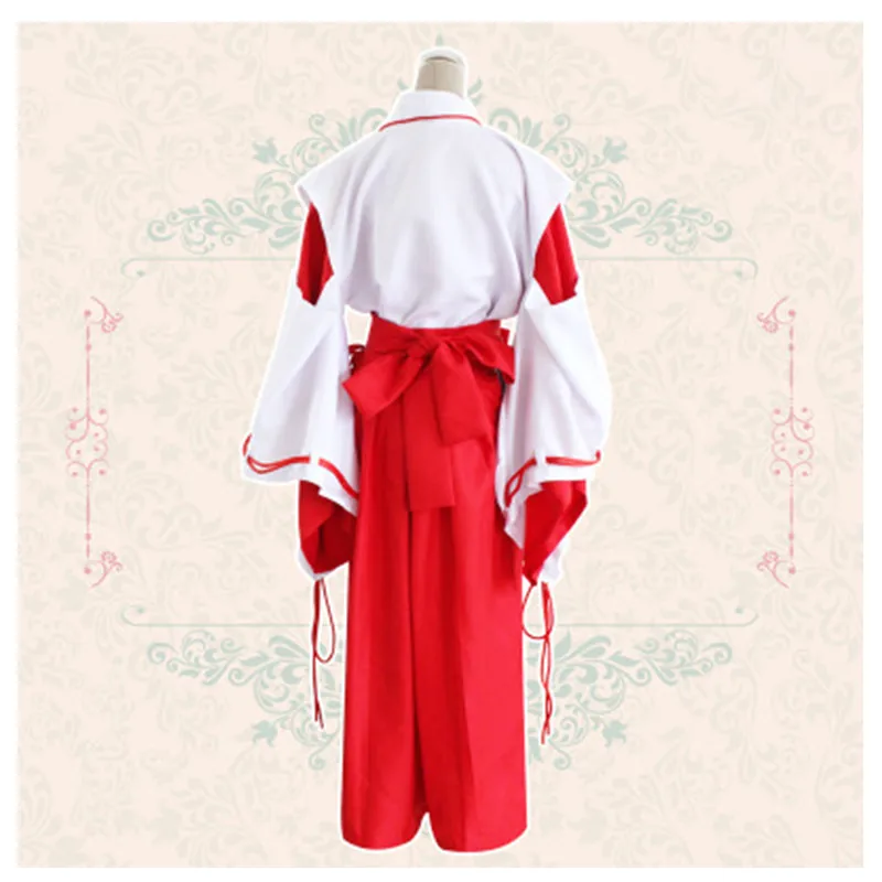 Аниме Inuyasha Kikyo кимоно полный комплект Косплей Костюм Хэллоуин костюм топ + юбка
