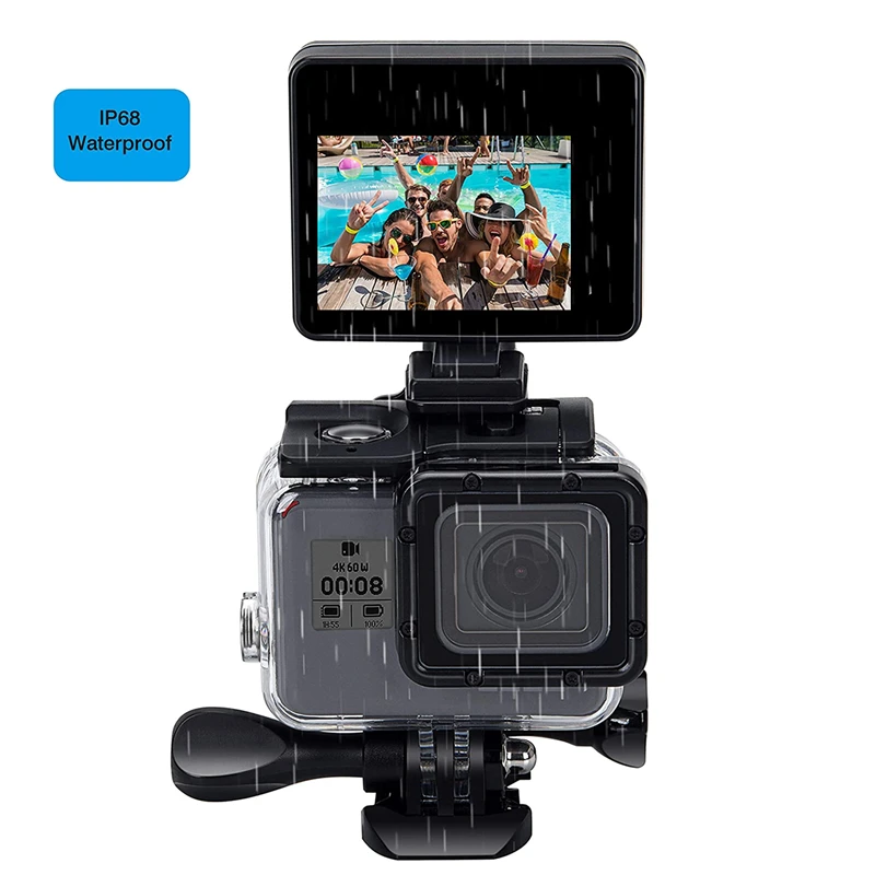 IP 68 водонепроницаемый экран 2 0 дюйма селфи ЖК-экран для Gopro Hero 9 8 7 6 DJI Insta360 EKEN YI Canon