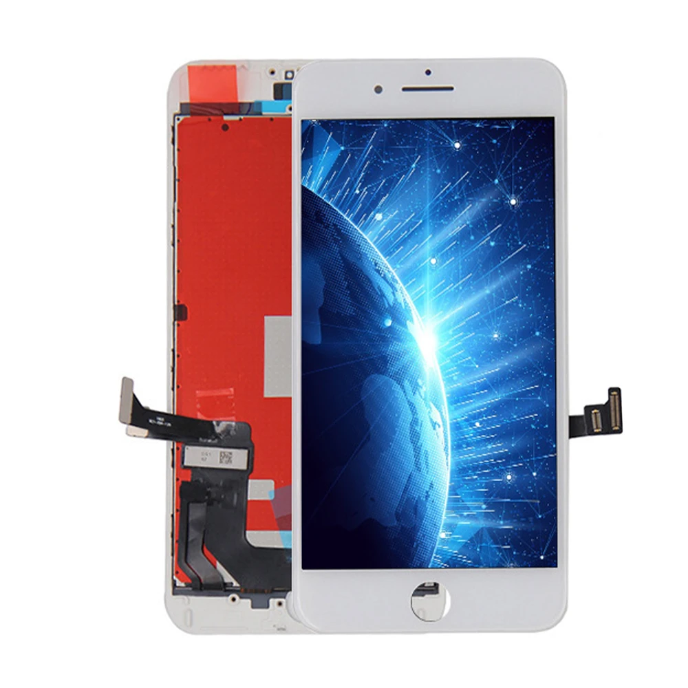 phone display touch screen replacement tempered glass mobile phone capacitive screen for iphone 8 plus black smart phone parts free global shipping