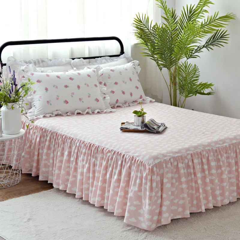 

Fruit Strawberry 100% Cotton Super Soft Christmas 3/4pcs Bedding Sets Reactive Print Duvet Cover Sets King Queen Twin Bed skirt