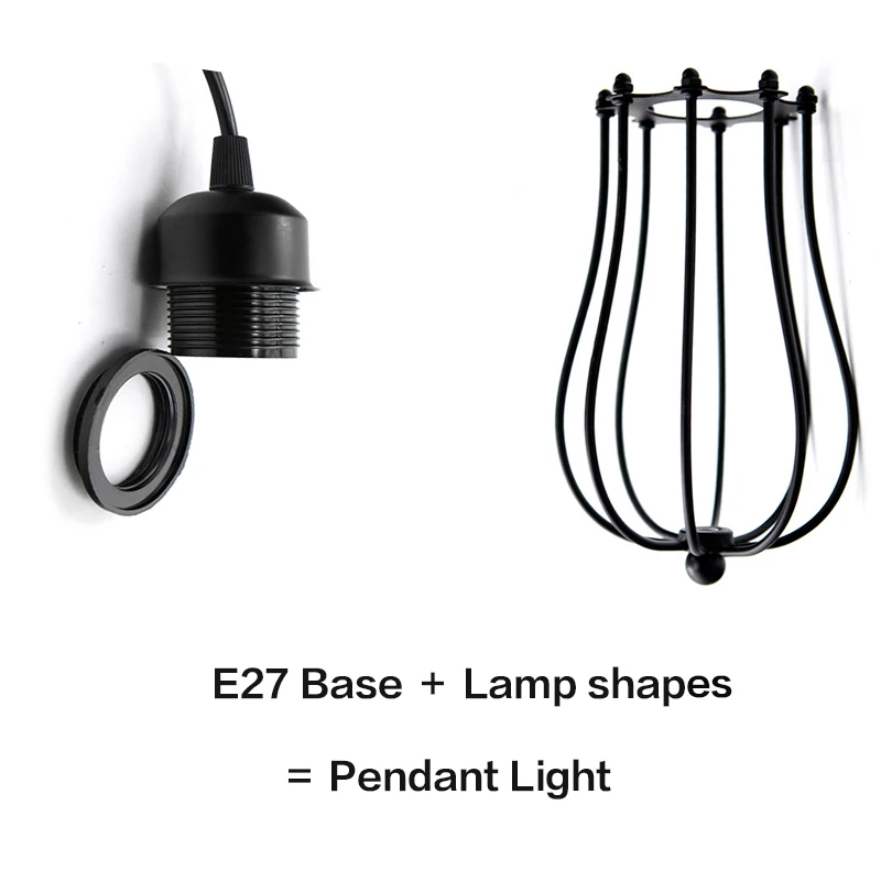 Винтажный подвесной светильник лампа Эдисона E27 подвесные светильники Ретро