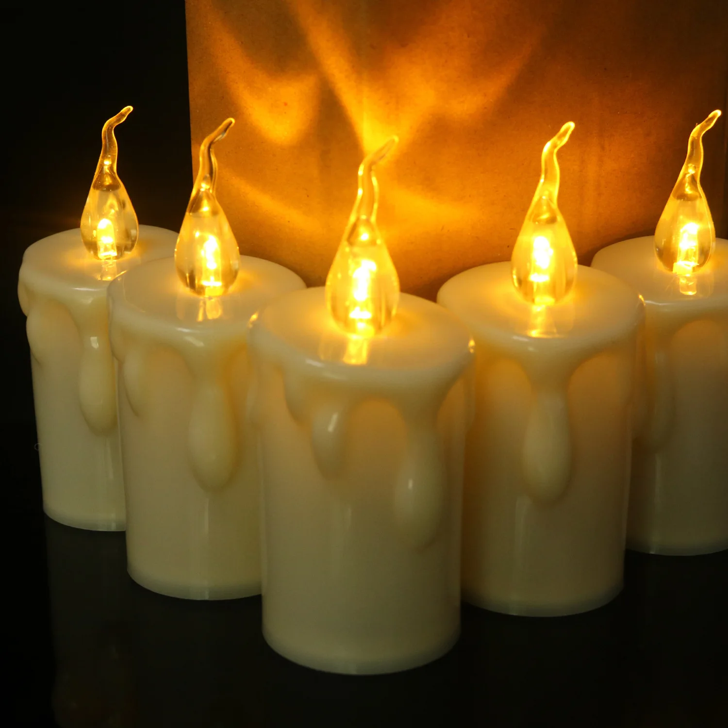 

6pcs LED Candle Lamp Light Flameless Simulation LED Light Wedding Candle Home Birthday Party Decoration Home Decorative Candles