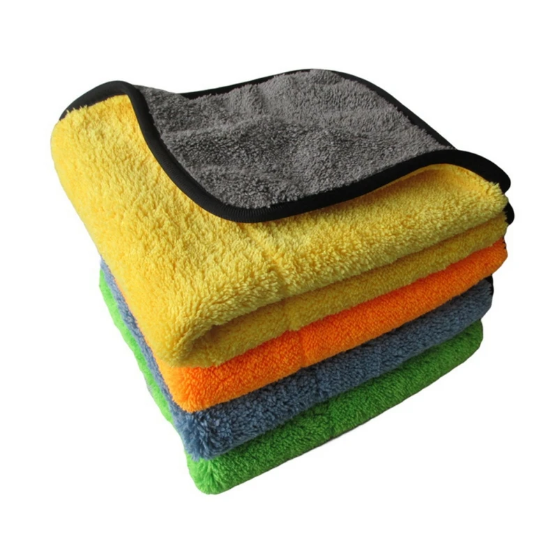 Горячая супер толстый автомобиль плюшевый микрофибра детализация воск