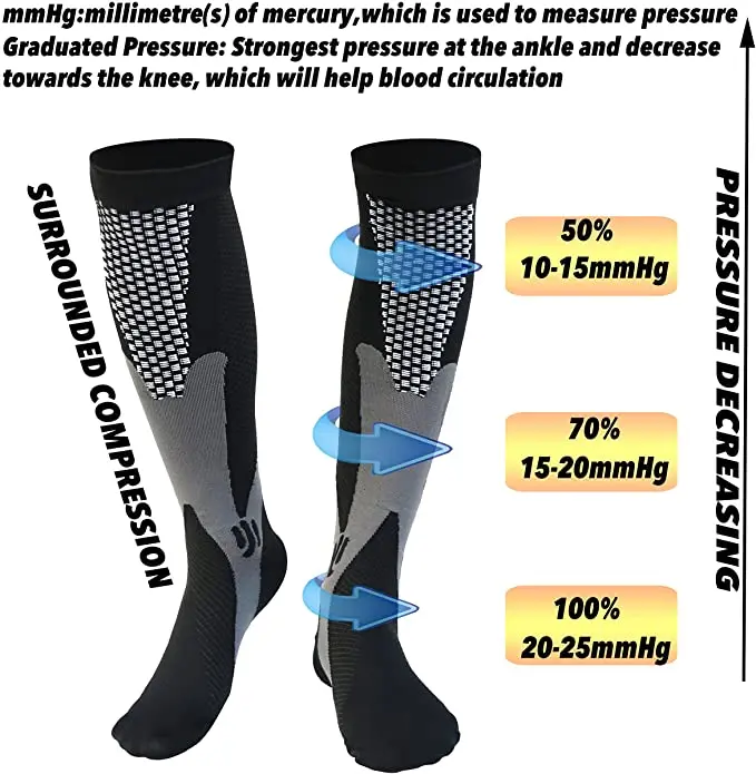 New Arrival Stockings Compression Golf Sport Socks Medical Nursing Prevent Varicose Veins Fit For Rugby |