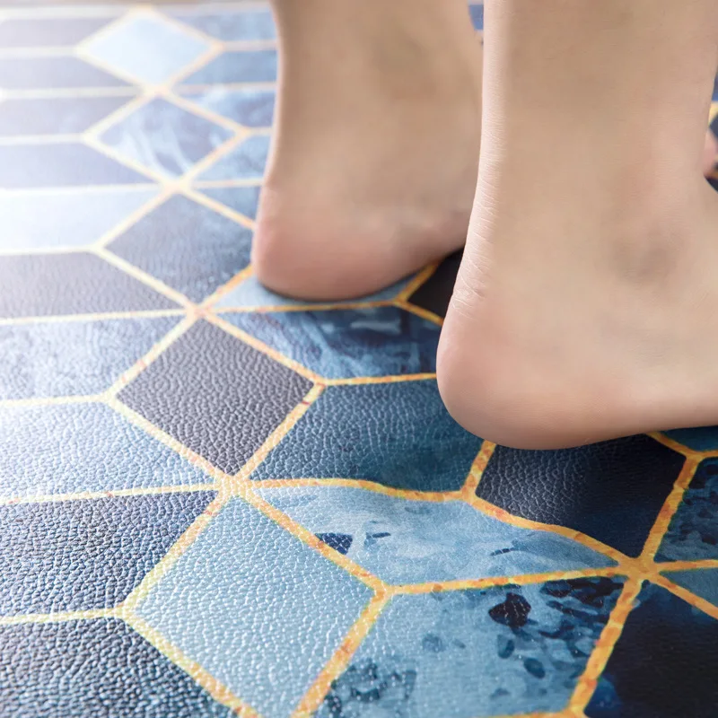 Новый Кухонный коврик водонепроницаемый маслостойкий кухонный из ПВХ кожи